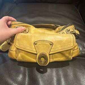 Vintage Coach purse, wallet, and matching key chain set